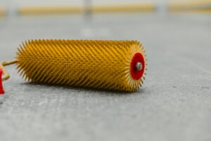 Needle roller for bubbles in the epoxy floor